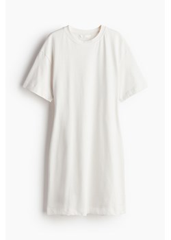 H & M - Taliowana sukienka T-shirtowa - Biały ze sklepu H&M w kategorii Sukienki - zdjęcie 171257007