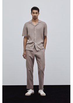 H & M - Spodnie z domieszką lnu Regular Fit - Beżowy ze sklepu H&M w kategorii Spodnie męskie - zdjęcie 171257038