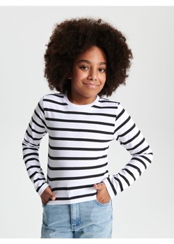 Sinsay - Koszulka z długimi rękawami - biały ze sklepu Sinsay w kategorii Bluzki dziewczęce - zdjęcie 171258167