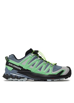 Sneakersy Salomon Xa Pro 3D V9 L47271900 Flint Stone / Green Gecko / Black ze sklepu eobuwie.pl w kategorii Buty trekkingowe męskie - zdjęcie 171258428