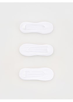 Reserved - Bawełniane stopki 3 pack - biały ze sklepu Reserved w kategorii Skarpetki damskie - zdjęcie 171259727