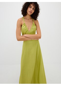 Reserved - Sukienka maxi z wiskozy - zielony ze sklepu Reserved w kategorii Sukienki - zdjęcie 171259935
