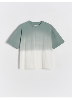 Reserved - Bawełniany t-shirt oversize - ciemnozielony ze sklepu Reserved w kategorii T-shirty chłopięce - zdjęcie 171260047
