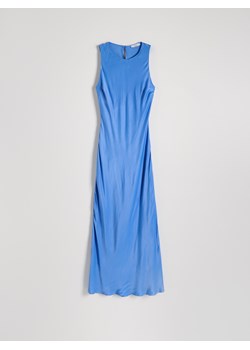 Reserved - Satynowa sukienka maxi z wiskozy - niebieski ze sklepu Reserved w kategorii Sukienki - zdjęcie 171260196