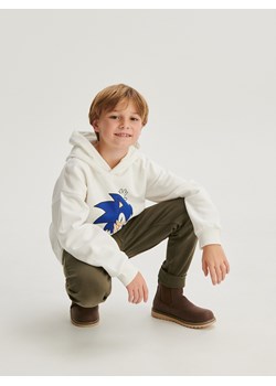 Reserved - Bluza oversize Sonic - złamana biel ze sklepu Reserved w kategorii Bluzy chłopięce - zdjęcie 171261395
