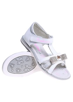 Białe sandały dziewczęce na rzep /F3-2 16020  T186/ ze sklepu Pantofelek24.pl w kategorii Sandały dziecięce - zdjęcie 171262368