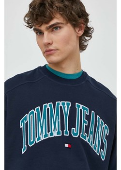 Tommy Jeans bluza bawełniana męska kolor granatowy z nadrukiem DM0DM18628 ze sklepu ANSWEAR.com w kategorii Bluzy męskie - zdjęcie 171262617