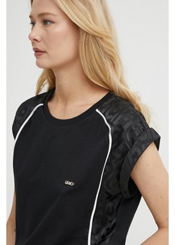 Liu Jo t-shirt damski kolor czarny ze sklepu ANSWEAR.com w kategorii Bluzki damskie - zdjęcie 171262958