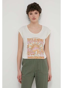 Billabong t-shirt damski kolor beżowy EBJZT00241 ze sklepu ANSWEAR.com w kategorii Bluzki damskie - zdjęcie 171262977