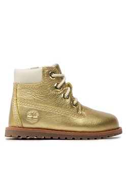 Trapery Timberland Pokey Pine 6in Boot With TB0A2N56H561 Gold Metallic ze sklepu eobuwie.pl w kategorii Buty zimowe dziecięce - zdjęcie 171264058