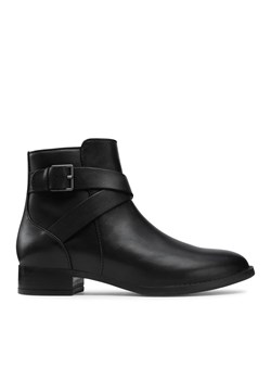 Botki Clarks Hamble Buckle 261510084 Black Leather ze sklepu eobuwie.pl w kategorii Botki - zdjęcie 171265446