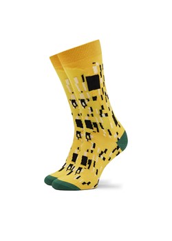 Skarpety wysokie unisex Curator Socks Kiss Żółty ze sklepu eobuwie.pl w kategorii Skarpetki męskie - zdjęcie 171266185