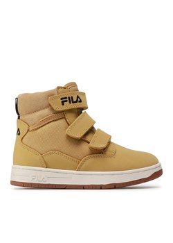 Trzewiki Fila Knox Velcro Mid Jr 1011086.EDU Żółty ze sklepu eobuwie.pl w kategorii Buty zimowe dziecięce - zdjęcie 171266266