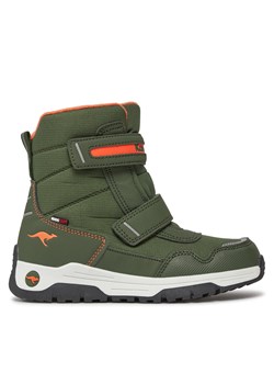 Śniegowce KangaRoos K-Mj Sharp V Rtx 18929 000 8091 Military Green/Neon Orange ze sklepu eobuwie.pl w kategorii Buty zimowe dziecięce - zdjęcie 171266725