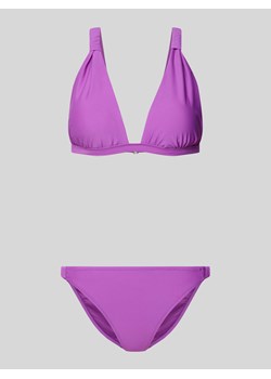 Zestaw bikini w jednolitym kolorze ze sklepu Peek&Cloppenburg  w kategorii Stroje kąpielowe - zdjęcie 171267847