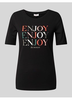 T-shirt z nadrukami z logo model ‘ENJOY’ ze sklepu Peek&Cloppenburg  w kategorii Bluzki damskie - zdjęcie 171267988