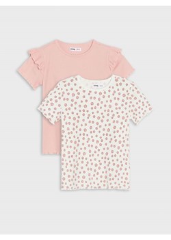 Sinsay - Koszulki 2 pack - różowy ze sklepu Sinsay w kategorii Bluzki dziewczęce - zdjęcie 171271399