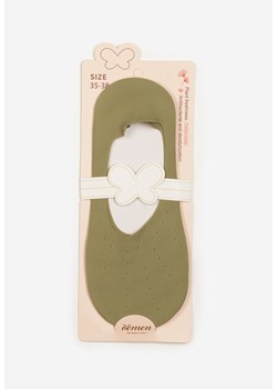 Zielone Skarpety Stopki z Bawełny Deltella ze sklepu Renee odzież w kategorii Skarpetki damskie - zdjęcie 171272565