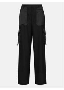 DKNY Spodnie materiałowe P3JKNV51 Czarny Straight Leg ze sklepu MODIVO w kategorii Spodnie damskie - zdjęcie 171274008
