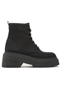 Tommy Jeans Trapery Lace Up Festiv Boots EN0EN02133 Czarny ze sklepu MODIVO w kategorii Workery damskie - zdjęcie 171274925