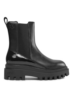 Sztyblety Calvin Klein Jeans Chunky Boot Chelsea Lth Mg Sat YW0YW01286 Triple Black 0GT ze sklepu eobuwie.pl w kategorii Botki - zdjęcie 171276285