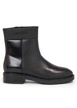 Botki Calvin Klein Rubber Sole Ankle Boot Lg Wl HW0HW01700 Czarny ze sklepu eobuwie.pl w kategorii Workery damskie - zdjęcie 171276545