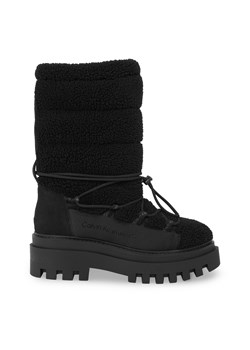 Śniegowce Calvin Klein Jeans Flatform Snow Boot Sherpa Wn YW0YW01195 Triple Black 0GT ze sklepu eobuwie.pl w kategorii Śniegowce damskie - zdjęcie 171276895