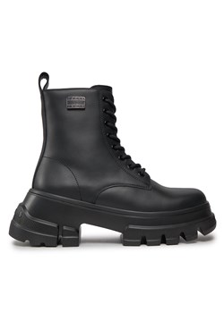 Trapery Tommy Jeans Tjw Chunky Leather Boot EN0EN02503 Black BDS ze sklepu eobuwie.pl w kategorii Workery damskie - zdjęcie 171277226