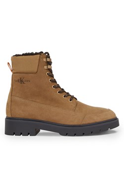 Trapery Calvin Klein Jeans Combat Mid Laceup Wl Suede YM0YM00765 Monks Rob/Black/Orange Pop 0HD ze sklepu eobuwie.pl w kategorii Buty zimowe męskie - zdjęcie 171277249