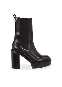 Botki Tommy Hilfiger Elevated Plateau Chelsea Bootie FW0FW07542 Czarny ze sklepu eobuwie.pl w kategorii Botki - zdjęcie 171277339