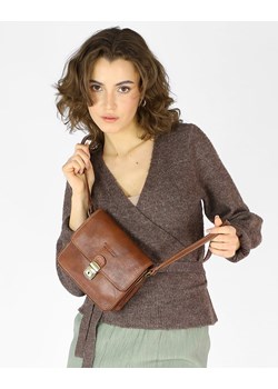 Torba skórzana kwadratowa premium Florence bag - MARCO MAZZINI brązowa ze sklepu Verostilo w kategorii Listonoszki - zdjęcie 171279565