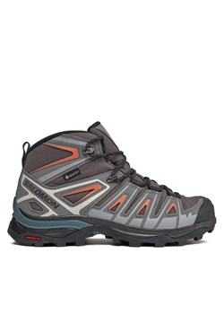 Trekkingi Salomon X Ultra Pioneer Mid GORE-TEX L47196600 Szary ze sklepu eobuwie.pl w kategorii Buty trekkingowe damskie - zdjęcie 171281045