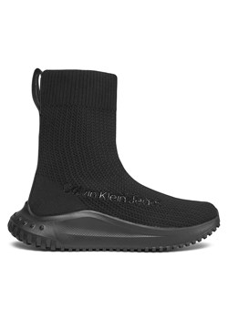 Sneakersy Calvin Klein Jeans Eva Runner High Sock In Lum YW0YW01314 Triple Black 0GT ze sklepu eobuwie.pl w kategorii Buty sportowe damskie - zdjęcie 171282438