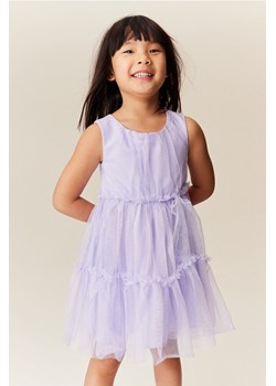 H & M - Tiulowa sukienka z falbankami - Fioletowy ze sklepu H&M w kategorii Sukienki dziewczęce - zdjęcie 171286116