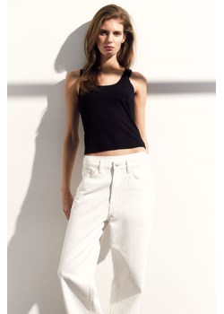 H & M - Prześwitujący top na ramiączkach - Czarny ze sklepu H&M w kategorii Bluzki damskie - zdjęcie 171286147