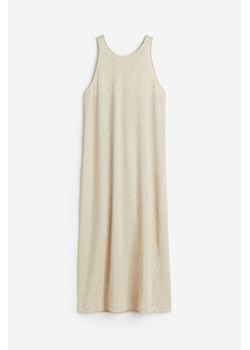 H & M - Sukienka z domieszką lnu - Brązowy ze sklepu H&M w kategorii Sukienki - zdjęcie 171286148