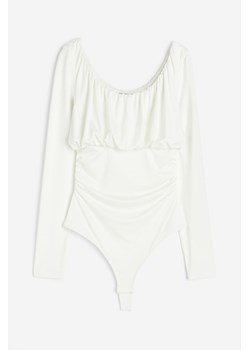 H & M - Marszczone body thong - Biały ze sklepu H&M w kategorii Bluzki damskie - zdjęcie 171286188