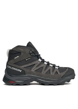Salomon Trekkingi X Ward Leather Mid GORE-TEX L47181900 Czarny ze sklepu MODIVO w kategorii Buty trekkingowe męskie - zdjęcie 171290998