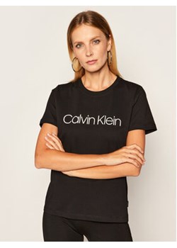 Calvin Klein T-Shirt Core Logo K20K202142 Czarny Regular Fit ze sklepu MODIVO w kategorii Bluzki damskie - zdjęcie 171291499
