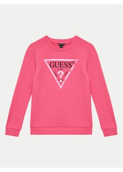 Guess Bluza J74Q10 KAUG0 Różowy Regular Fit ze sklepu MODIVO w kategorii Bluzy dziewczęce - zdjęcie 171291535