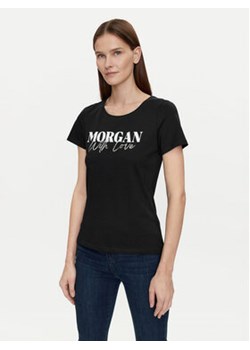 Morgan T-Shirt 241-DUNE Czarny Regular Fit ze sklepu MODIVO w kategorii Bluzki damskie - zdjęcie 171293365