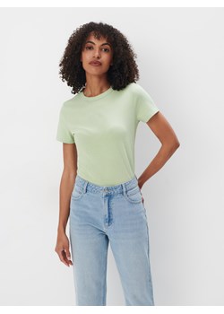 Mohito - Zielony t-shirt basic - zielony ze sklepu Mohito w kategorii Bluzki damskie - zdjęcie 171295815