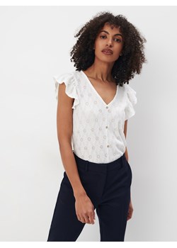 Mohito - Biała bluzka z haftem - biały ze sklepu Mohito w kategorii Bluzki damskie - zdjęcie 171295847