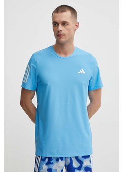 adidas Performance t-shirt do biegania kolor niebieski wzorzysty IN1513 ze sklepu ANSWEAR.com w kategorii T-shirty męskie - zdjęcie 171296726
