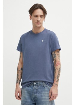 G-Star Raw t-shirt męski kolor granatowy gładki ze sklepu ANSWEAR.com w kategorii T-shirty męskie - zdjęcie 171296746