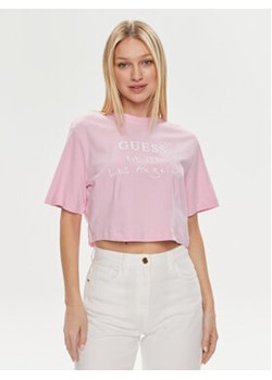 Guess T-Shirt Dakota V4GI13 JA914 Różowy Regular Fit ze sklepu MODIVO w kategorii Bluzki damskie - zdjęcie 171297446