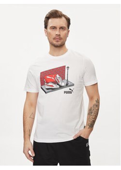 Puma T-Shirt Graphics Sneaker Box 680175 Biały Regular Fit ze sklepu MODIVO w kategorii T-shirty męskie - zdjęcie 171297569