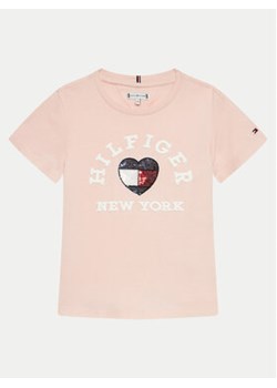 Tommy Hilfiger T-Shirt KG0KG07857 D Różowy Regular Fit ze sklepu MODIVO w kategorii Bluzki dziewczęce - zdjęcie 171297578