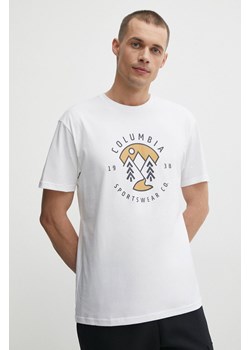 Columbia t-shirt bawełniany Rapid Ridge kolor beżowy z nadrukiem 1888813 ze sklepu ANSWEAR.com w kategorii T-shirty męskie - zdjęcie 171297675
