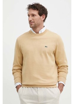Lacoste bluza męska kolor beżowy gładka ze sklepu PRM w kategorii Bluzy męskie - zdjęcie 171298328